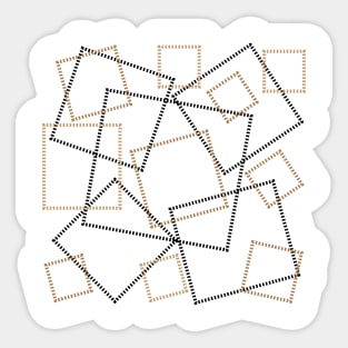 Modern Minimalist Geometric squares Sticker